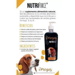 Omegas Nutriforce de 480 ML Complemento Nutricional p/ Perros